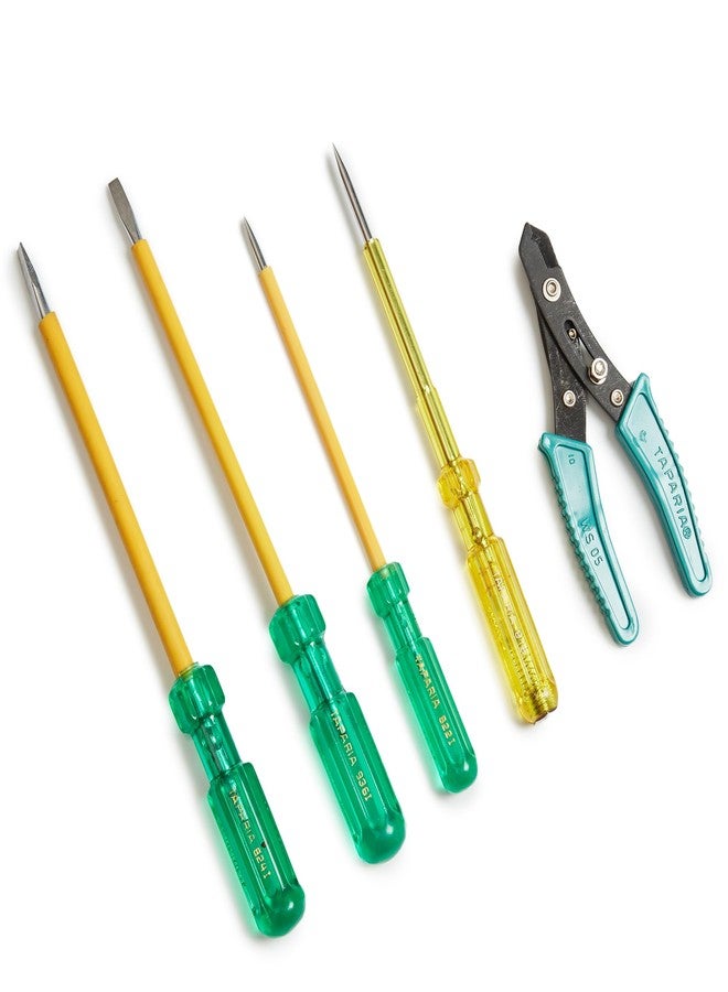 Taparia TK-070 822I, 936I, 824I, 818, WS05 Insulated Slotted Screwdrivers, Wire Stripper, Tester Set - Image 1